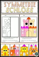Vorschau - Mal- und Bastelvorlagen - Schloss Symmetrie Bilder, Ausmalbilder - Deckblatt