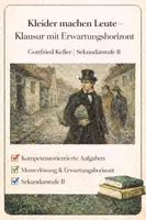 Vorschau - Arbeitsblätter - Deutsch-Klausur: "Kleider machen Leute" – Erzählanfang (mit EWH) - Deckblatt
