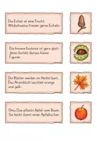 Vorschau - Arbeitsblätter - Lesespiel Herbst: Sätze lesen, Bilder zuordnen Kl. 2 - Seite 3