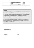 Vorschau - Klassenarbeiten - Mailied Klassenarbeit von Johann Wolfgang von Goethe - Seite 1