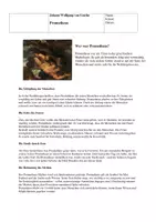 Vorschau - Arbeitsblätter - Promotheus von Johann Wolfgang von Goethe - Deckblatt