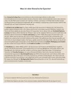 Vorschau - Arbeitsblätter - Was ist eine Epoche? Informationstext - Deckblatt