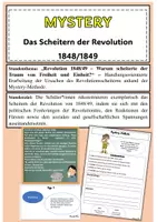 Vorschau - Stundenentwürfe - Mystery - Das Scheitern der Revolution 1848/49 - Deckblatt