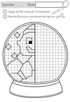 Vorschau - Arbeitsblätter - Winter Spiegelsymmetrie - Spiegeln an einer Symmetrieachse - Seite 2