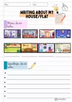 Vorschau - Arbeitsblätter - Writing about my house / flat - Merkblatt (+zum Ausfüllen) + Übung - Seite 2