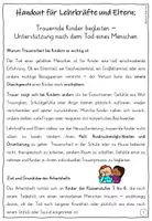 Vorschau - Stundenentwürfe - Trauerarbeit im Todesfall MATERIALPAKET (Tod und Trauer in der Schule & zu Hause) - Seite 2