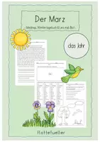 Vorschau - Stationenlernen - Der März - Mindmap - Wettertagebuch - Lies-Mal Bild - - Deckblatt