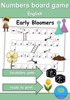 Vorschau - Spiele - Number Boardgame - Frühblüher / Early Bloomer Wortschatzspiel Englisch - Deckblatt