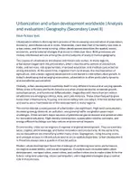 Vorschau - Arbeitsblätter - Urbanization and Global Urban Development | Geography Upper Secondary - Deckblatt