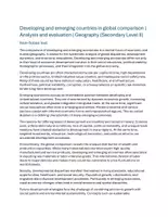 Vorschau - Klassenarbeiten - Developing and Emerging Countries in Global Comparison | Geography Upper Secondary - Deckblatt