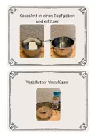 Vorschau - Fördermaterial/Inklusion - Anleitung- Rezept: Rezeptkarten für Vogelfutter - Seite 1