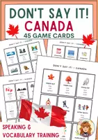 Vorschau - Spiele - Don’t Say It! – Canada Vocabulary – Speaking Game for ESL - Deckblatt