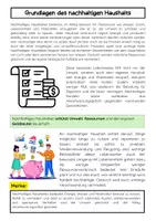 Vorschau - Arbeitsblätter - Nachhaltiges Haushalten: Energie, Wasser, Müll & Recycling - Seite 1