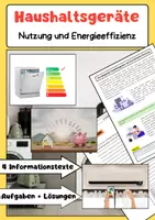Vorschau - Arbeitsblätter - Haushaltsgeräte :Energieeffizienz, Sicherheit & Strom sparen - Deckblatt