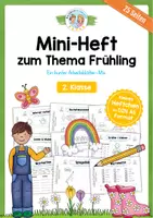 Vorschau - Arbeitsblätter - Mini-Heftchen: Frühling (2. Klasse) - Deckblatt