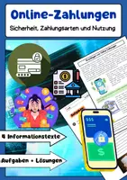 Vorschau - Arbeitsblätter - Online-Zahlungen: digitale Bezahlung & Datenschutz - Deckblatt