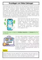 Vorschau - Arbeitsblätter - Online-Zahlungen: digitale Bezahlung & Datenschutz - Seite 1