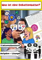Vorschau - Arbeitsblätter - Was ist eine Debattenkultur? Meinungsvielfalt & Diskussion - Deckblatt