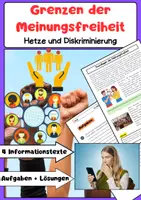 Vorschau - Arbeitsblätter - Grenzen der Meinungsfreiheit: Demokratie & Menschenrechte - Deckblatt