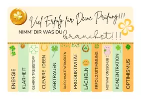Vorschau - Aufgabenkarten - Zupfzettel, Abreißzettel, nimm was Du brauchst, take what you need, Prüfungen, viel Glück - Seite 2