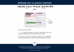 Aperçu - Affichage - Poster Comment mieux apprendre - Coach ton cerveau - Mathilde N - Sciences cognitives - Page de couverture