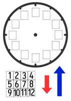 Vorschau - Mal- und Bastelvorlagen - Uhr - Bastelvorlage (2 Varianten) - Seite 1