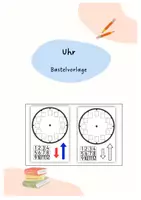 Vorschau - Mal- und Bastelvorlagen - Uhr - Bastelvorlage (2 Varianten) - Deckblatt