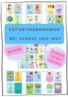 Vorschau - Fördermaterial/Inklusion - Sofortmaßnahmen bei Wut und Stress-
Poster und 24 Karten für den Sitzkreis - Deckblatt