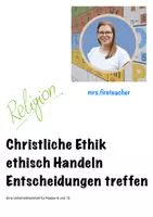 Vorschau - Stundenentwürfe - Ethisch handeln und Entscheidungen treffen - Deckblatt