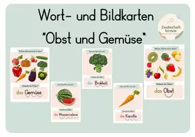 Vorschau - Bildkarten - Wort - und Bildkarten zu Obst und Gemüse/ DAF-DAZ - Seite 1