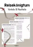 Vorschau - Arbeitsblätter - REISEKÖNIGTUM - Vorteile & Nachteile / Arbeitsblatt - Deckblatt