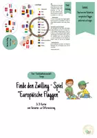 Vorschau - Spiele - Finde den Zwilling-Spiel: Europäische Flaggen, zweifach-differenziert - Deckblatt