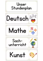 Vorschau - Poster - Orientierung, Wochenübersicht & Rituale im Klassenzimmer - Stundenplan für die Grundschule - Seite 1