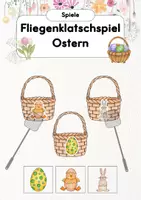 Vorschau - Spiele - Fliegenklatschspiel Ostern | Reaktionsspiel - Deckblatt