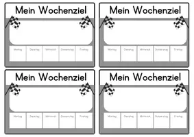 Vorschau - Fördermaterial/Inklusion - Motivation, Verhalten & Rituale im Klassenzimmer - Mein Wochenziel für die Grundschule - Fachübergreifend und Klassenübergreifend - Seite 1
