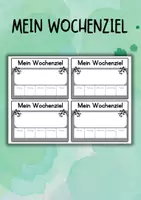 Vorschau - Fördermaterial/Inklusion - Motivation, Verhalten & Rituale im Klassenzimmer - Mein Wochenziel für die Grundschule - Fachübergreifend und Klassenübergreifend - Deckblatt