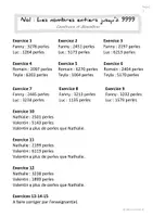 Aperçu - Feuilles d'exercices - Nombres CM1 : Exercices - Fiches - Corrigés - Page 2