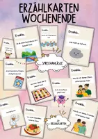 Vorschau - Merkblätter - Motivation & Rituale im Klassenzimmer - Wochenende Erzählkarten für die Grundschule - Fachübergreifend und Klassenübergreifend - Deckblatt