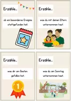 Vorschau - Merkblätter - Motivation & Rituale im Klassenzimmer - Wochenende Erzählkarten für die Grundschule - Fachübergreifend und Klassenübergreifend - Seite 1