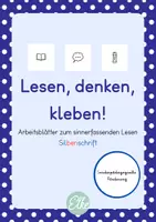 Vorschau - Arbeitsblätter - lesen denken kleben aktualisiert - Deckblatt