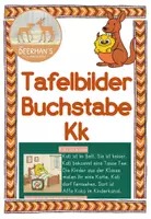 Vorschau - Arbeitsblätter - Tafelbilder Buchstabe Kk mit Geschichte - Deckblatt
