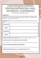 Vorschau - Arbeitsblätter - Das Schicksal ist ein mieser Verräter: Leistungsnachweis Argumentation Herzenswünsche - Seite 1
