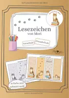 Vorschau - Mal- und Bastelvorlagen - Lesezeichen von Mori zum Ausmalen und fertig zum Ausdrucken - Deckblatt