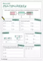 Vorschau - Arbeitsblätter - Brüche multiplizieren - Deckblatt
