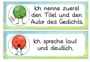 Vorschau - Arbeitsblätter - Gedichtvortrag - Kriterien, Tipps und Bewertungsraster - Seite 2