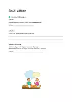 Vorschau - Arbeitsblätter - „Bis 21 zählen“ (2. + 3. Klasse) – Spiel & Strategie - Seite 1