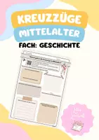Vorschau - Arbeitsblätter - Kreuzzüge Mittelalter Arbeitsblatt zum Video - Deckblatt