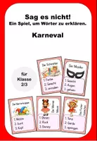 Vorschau - Spiele - Sag es nicht Karneval Fasching Deutsch Spiel - Deckblatt