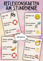 Vorschau - Fördermaterial/Inklusion - Rituale & Reflexion im Klassenzimmer - Reflexionskarten am Stundenende für die Grundschule (fächer- und klassenübergreifend) - Deckblatt