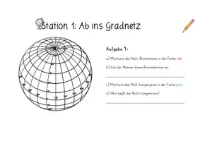 Vorschau - Stationenlernen - Stationenarbeit Gradnetz - Seite 3